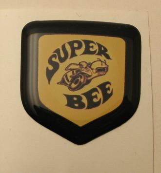 3D Black Super Bee Steering Wheel Decal 05-10 Dodge Car - Click Image to Close